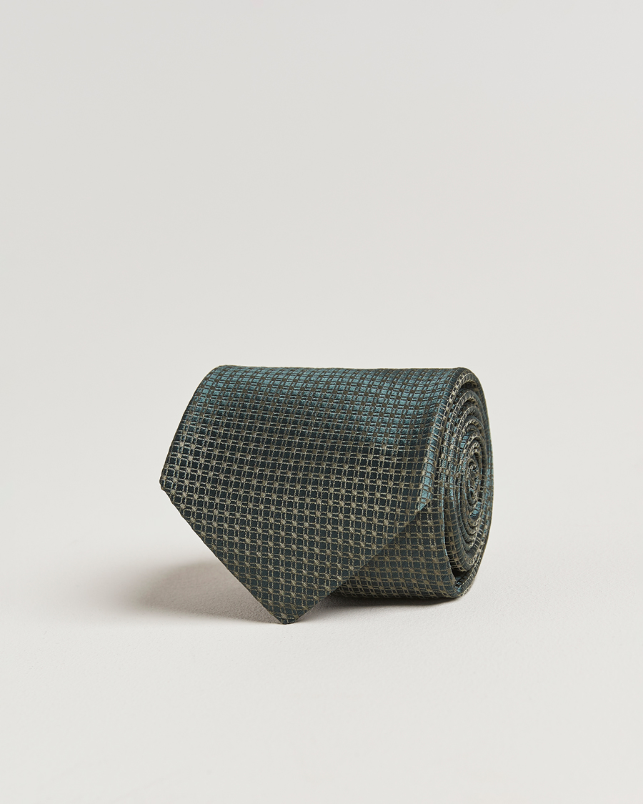 Uomini | Kiton Structured Silk Tie Dark Green | Kiton | Structured Silk Tie Dark Green