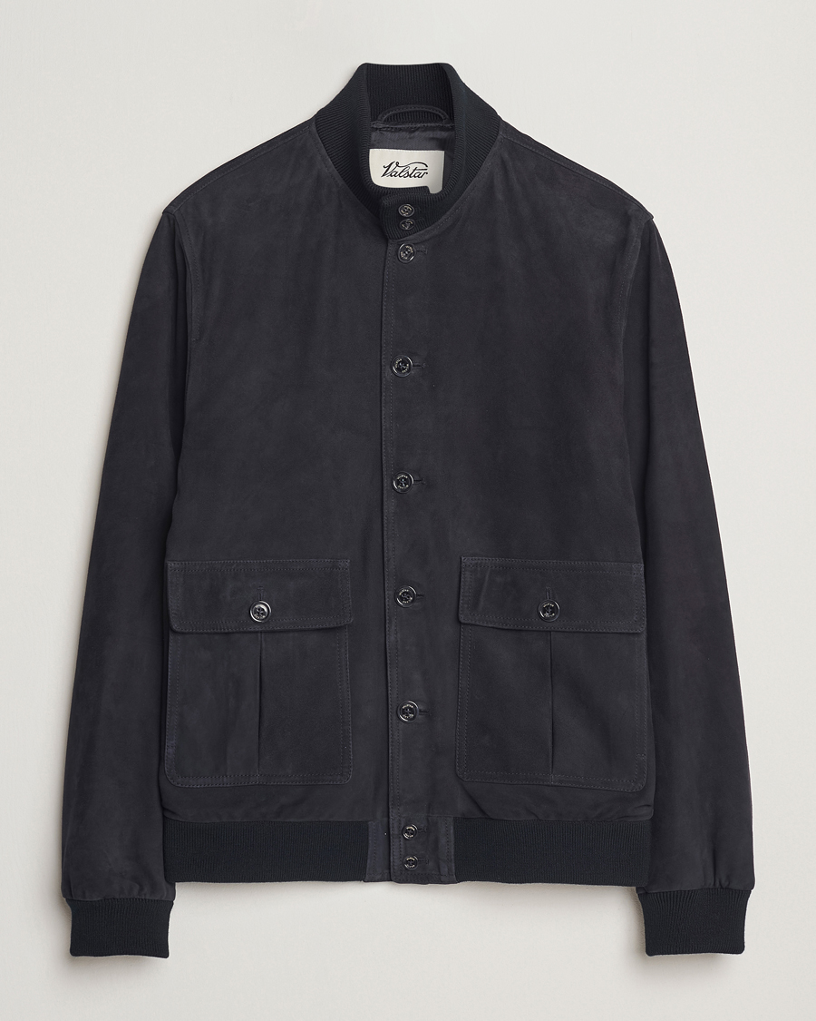Uomini | Giacche | Valstar | Valstarino Suede Jacket Navy