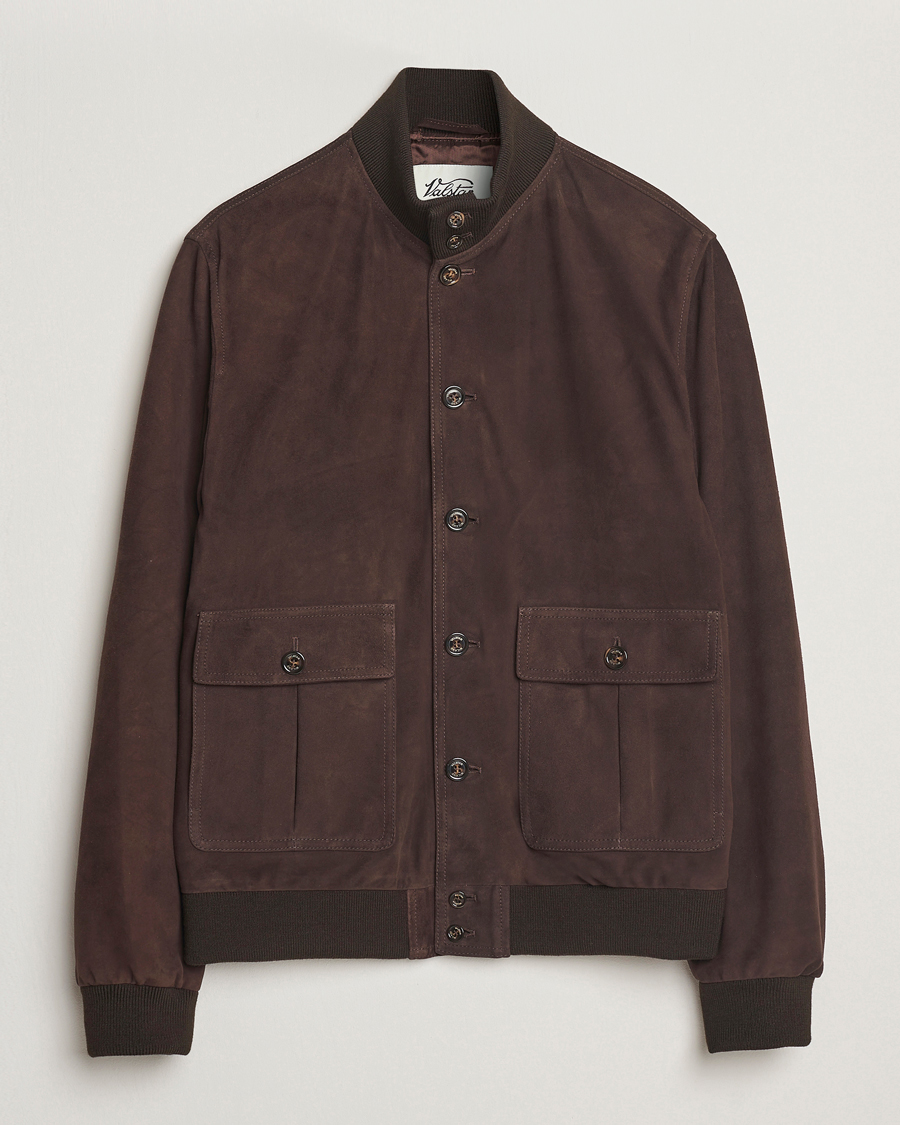 Uomini | Giacche | Valstar | Valstarino Suede Jacket Dark Brown