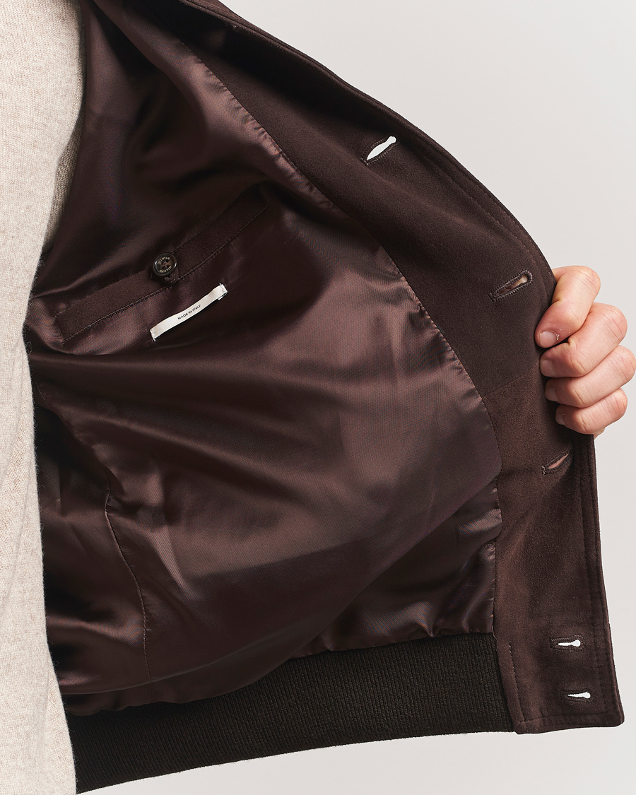 Uomini | Giacche | Valstar | Valstarino Suede Jacket Dark Brown