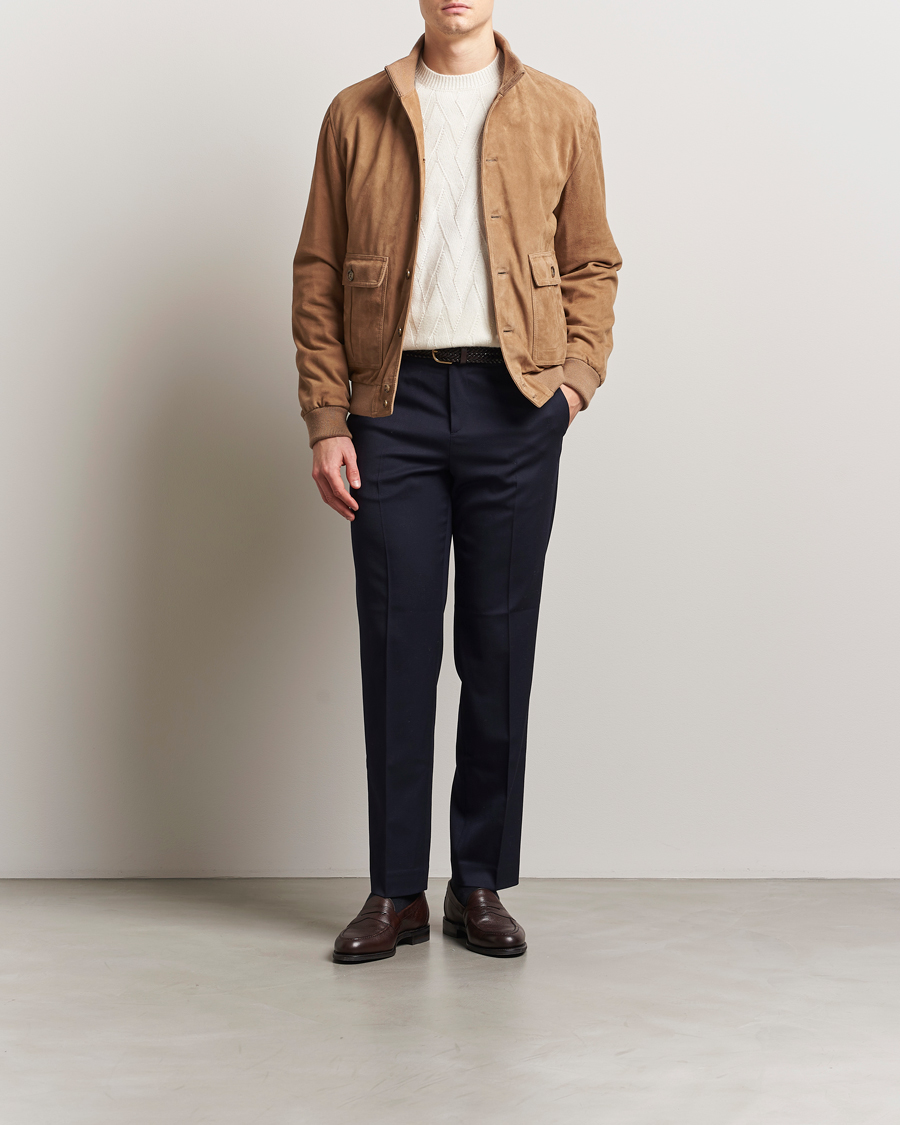 Uomini | Giacche | Valstar | Valstarino Suede Jacket Arachide