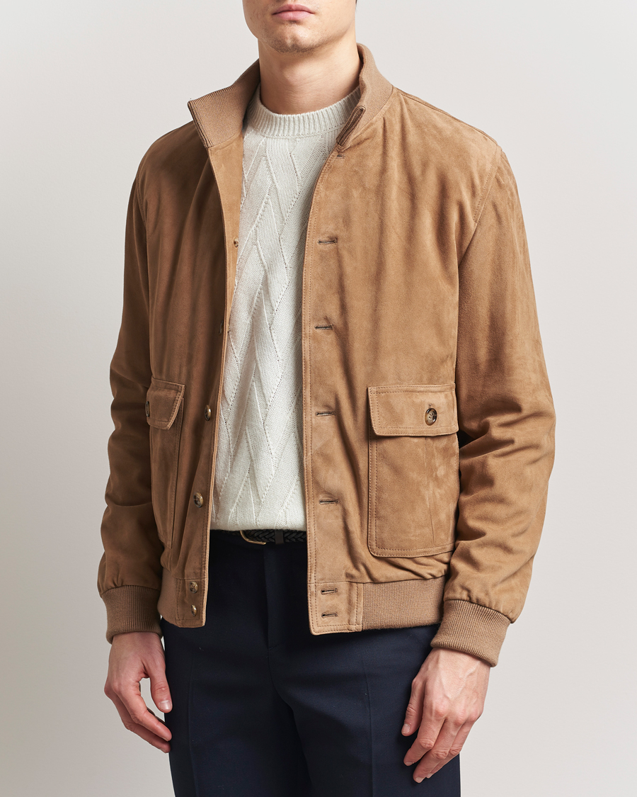 Uomini | Giacche | Valstar | Valstarino Suede Jacket Arachide