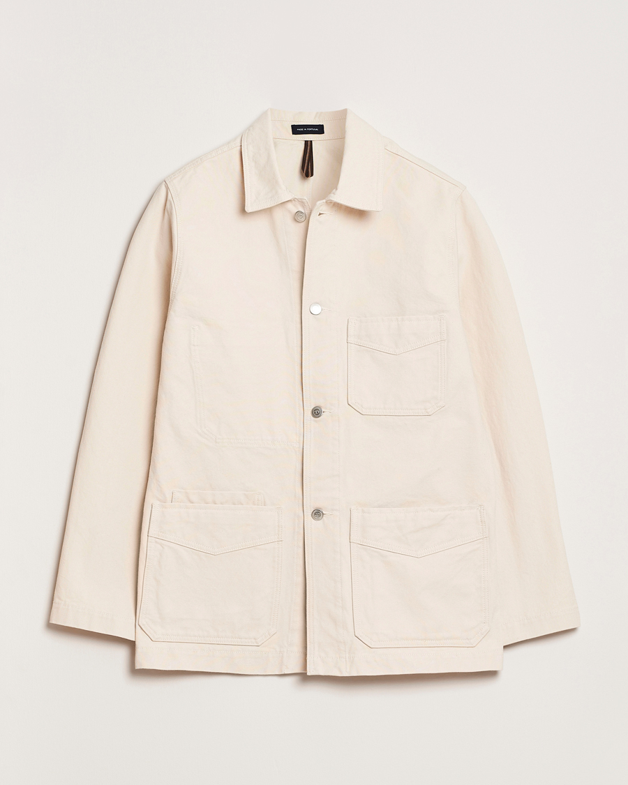 Uomini | Giacche | Drake's | Duck Cotton Canvas Shore Jacket Natural