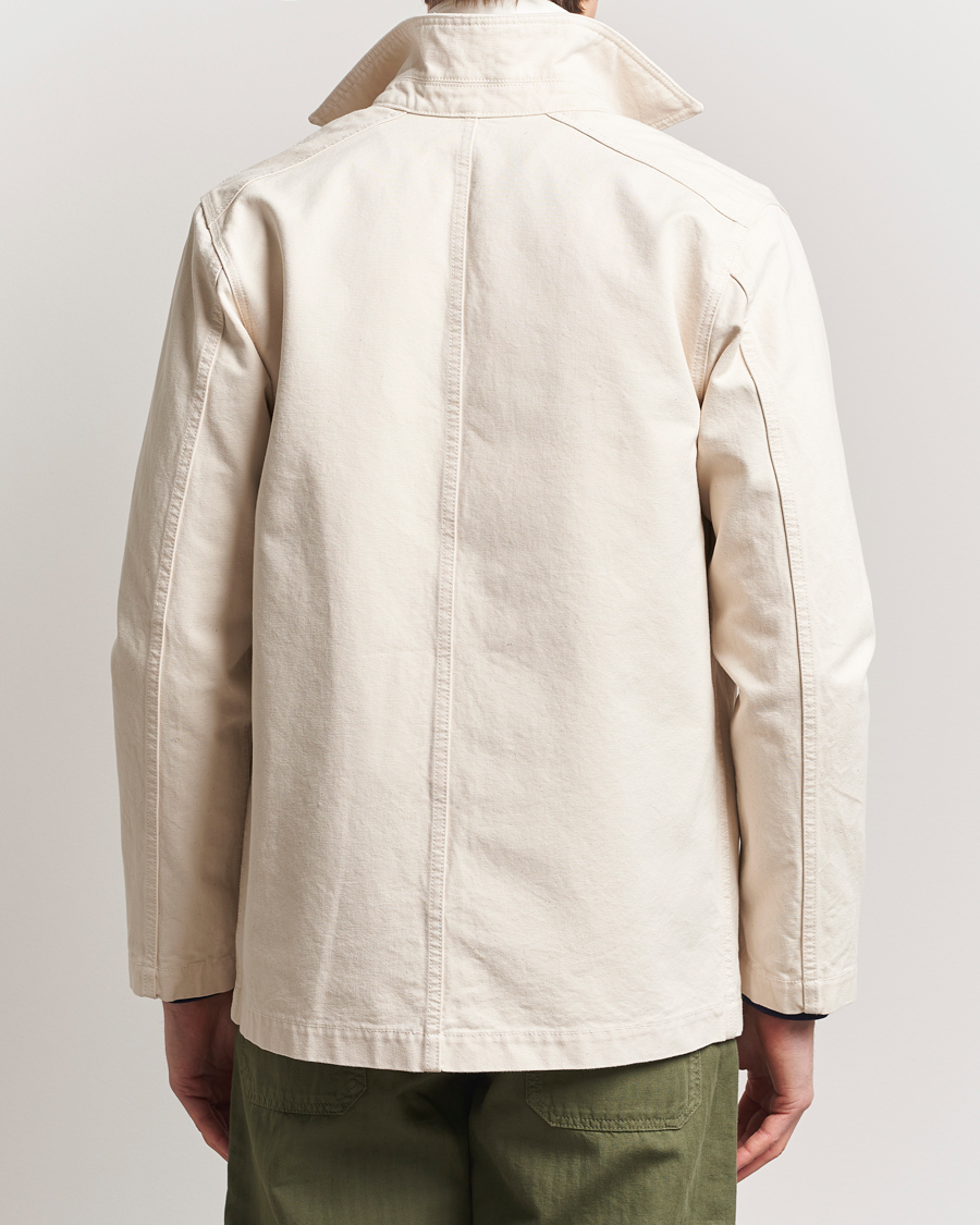 Uomini | Giacche | Drake's | Duck Cotton Canvas Shore Jacket Natural