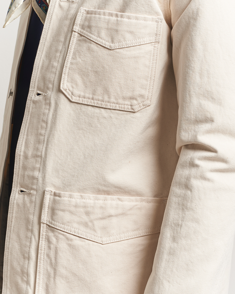 Uomini | Giacche | Drake's | Duck Cotton Canvas Shore Jacket Natural