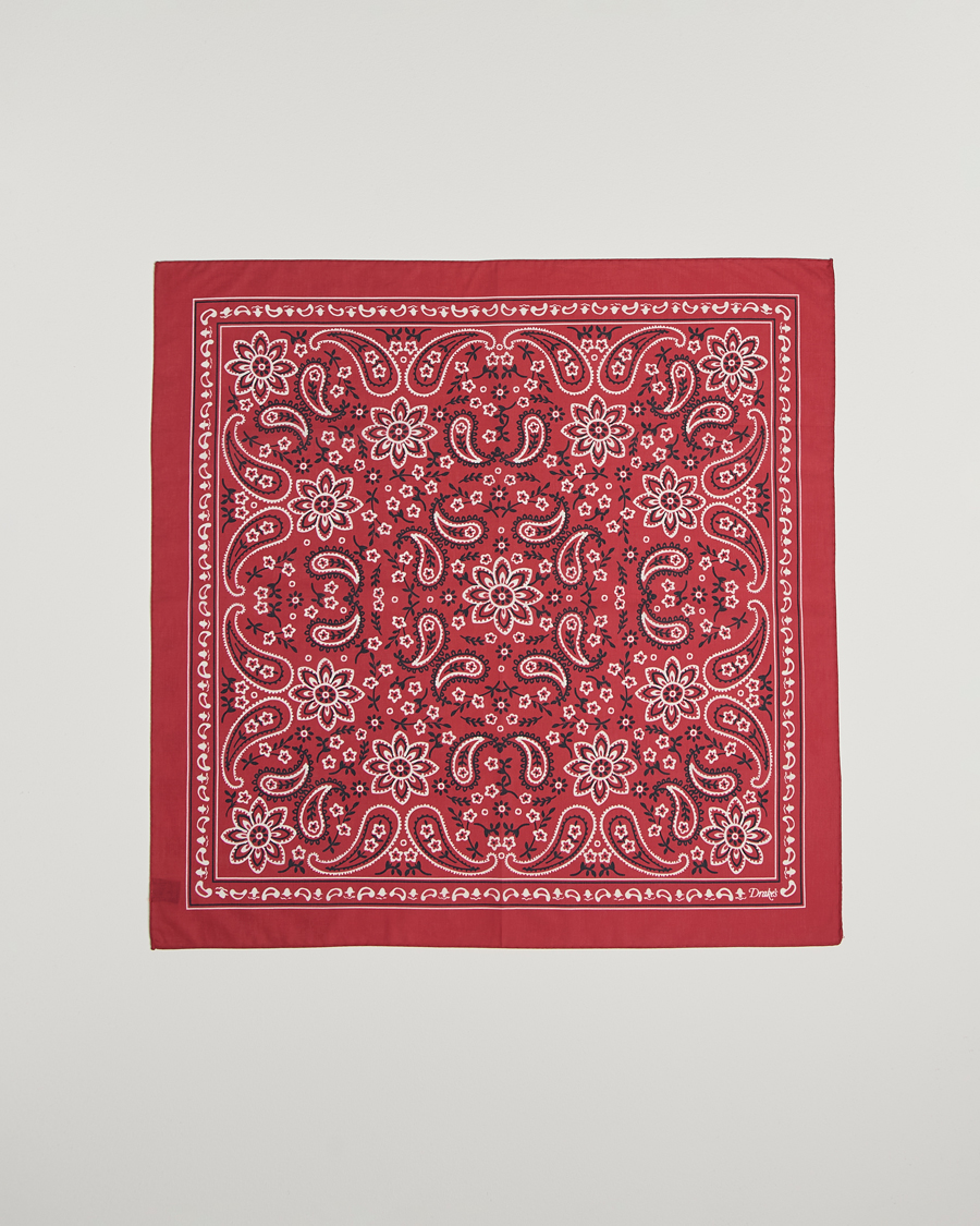 Uomini | Drake's Classic Paisley Bandana Red | Drake's | Classic Paisley Bandana Red