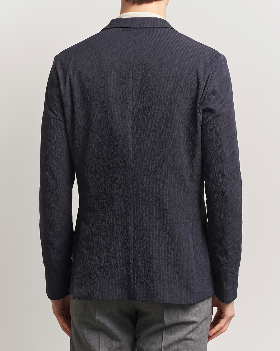 Uomini | Blazers | Herno | Seersucker Blazer Navy