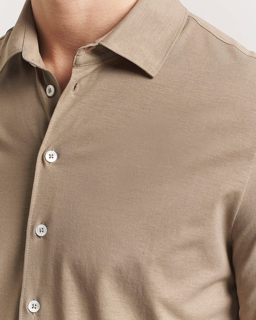 Uomini | Camicie | Herno | Cotton Crepe Shirt Olive