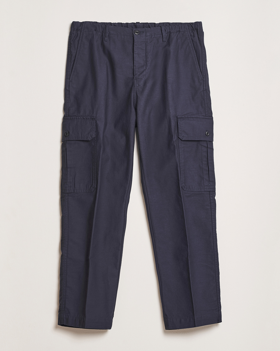 Uomini | Pantaloni | Incotex | Regular Fit Cargo Pants Navy