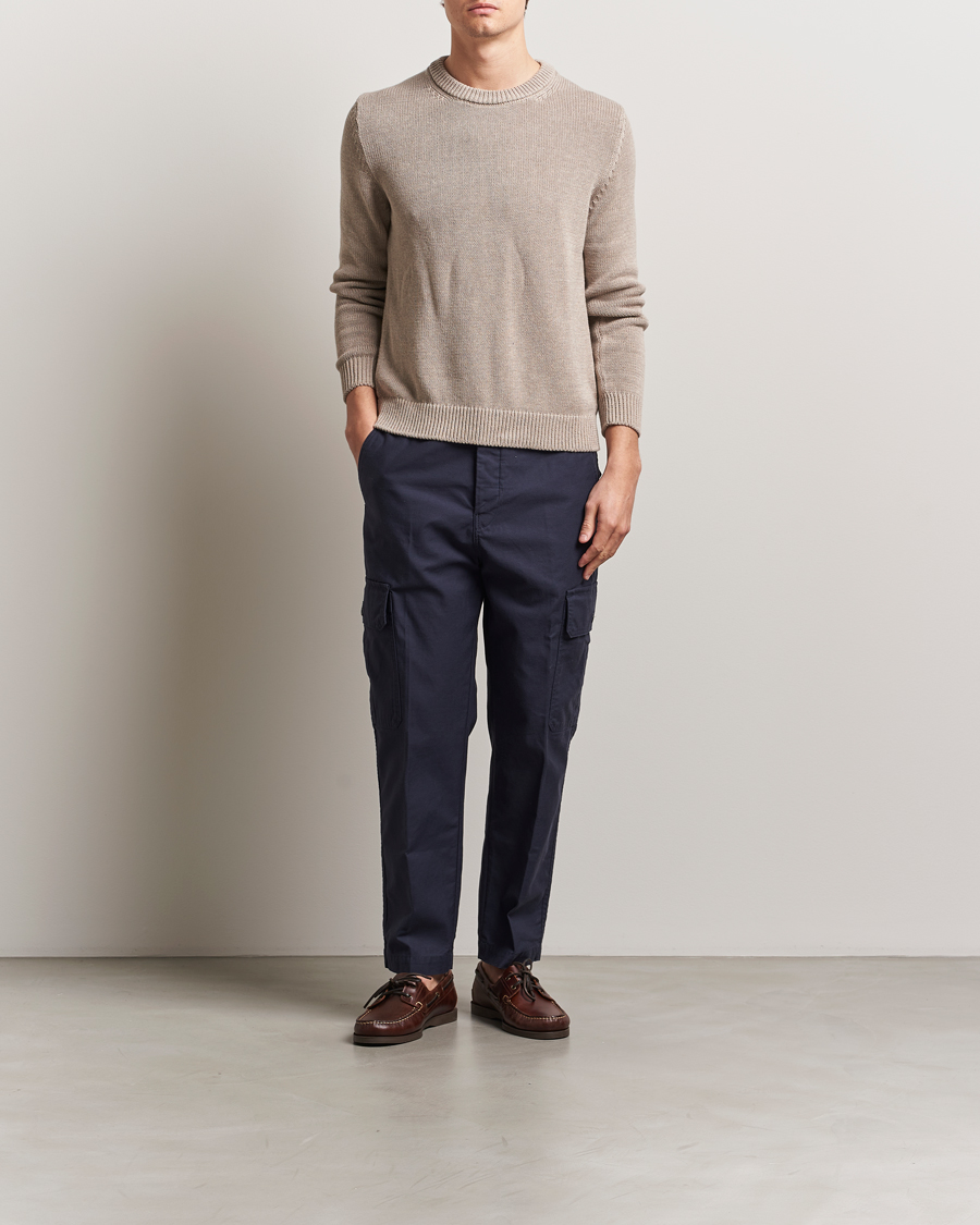 Uomini | Pantaloni | Incotex | Regular Fit Cargo Pants Navy