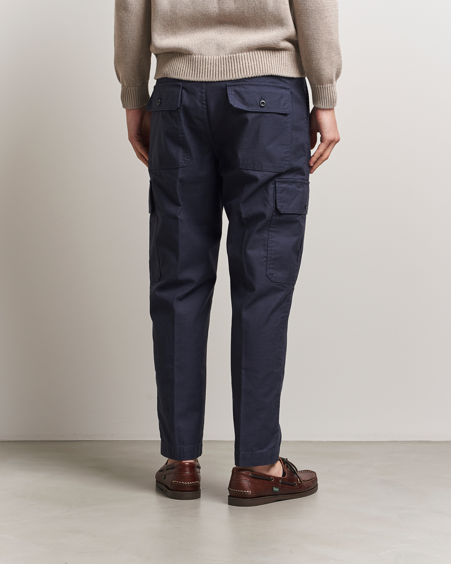 Uomini | Pantaloni | Incotex | Regular Fit Cargo Pants Navy