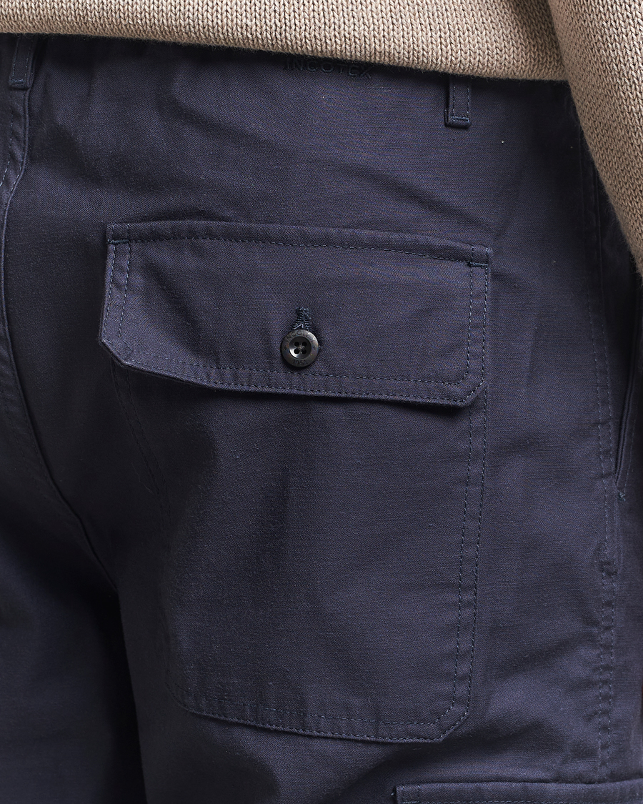 Uomini | Pantaloni | Incotex | Regular Fit Cargo Pants Navy
