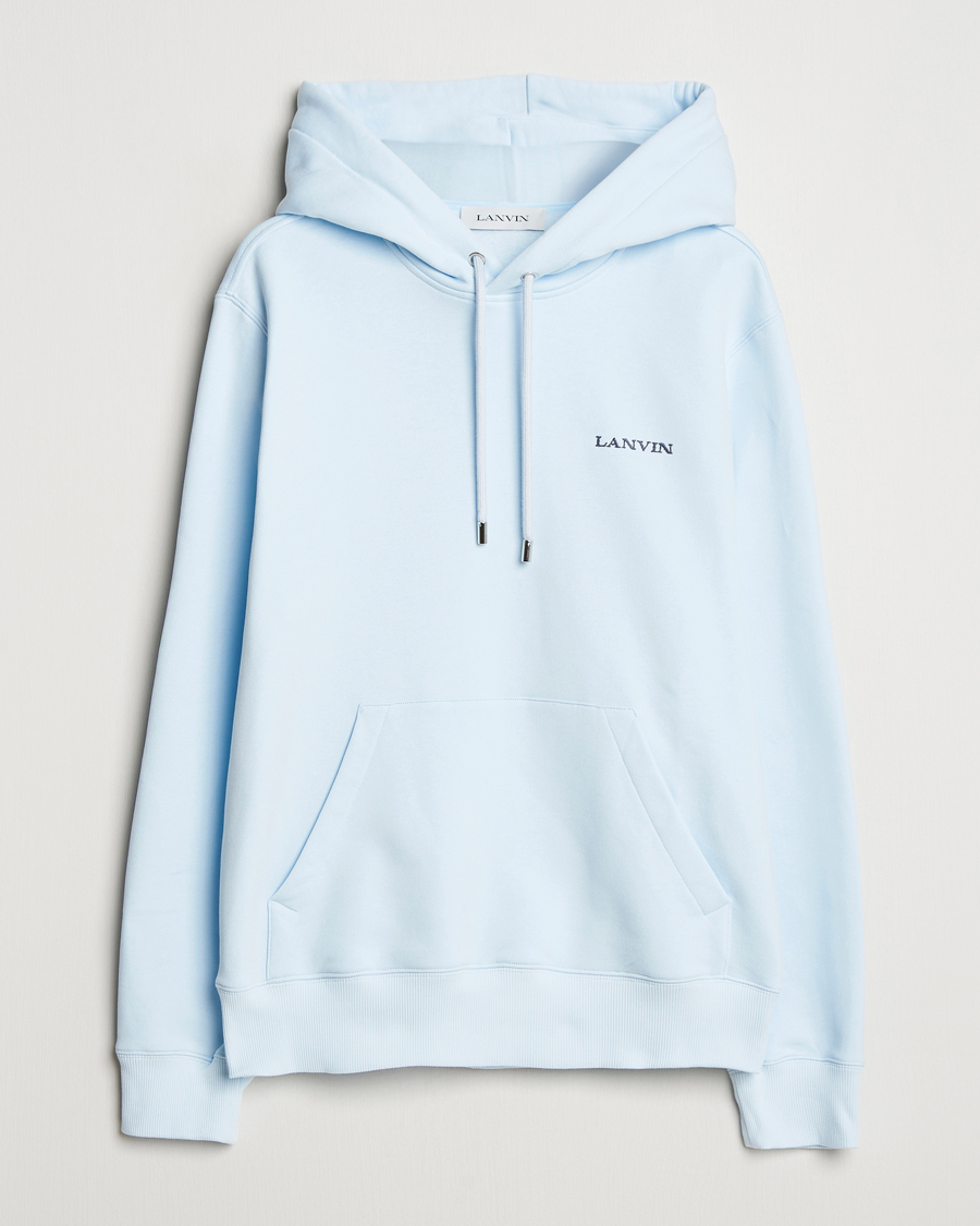 Uomini | Maglieria | Lanvin | Bouclette Logo Hoodie Chambray
