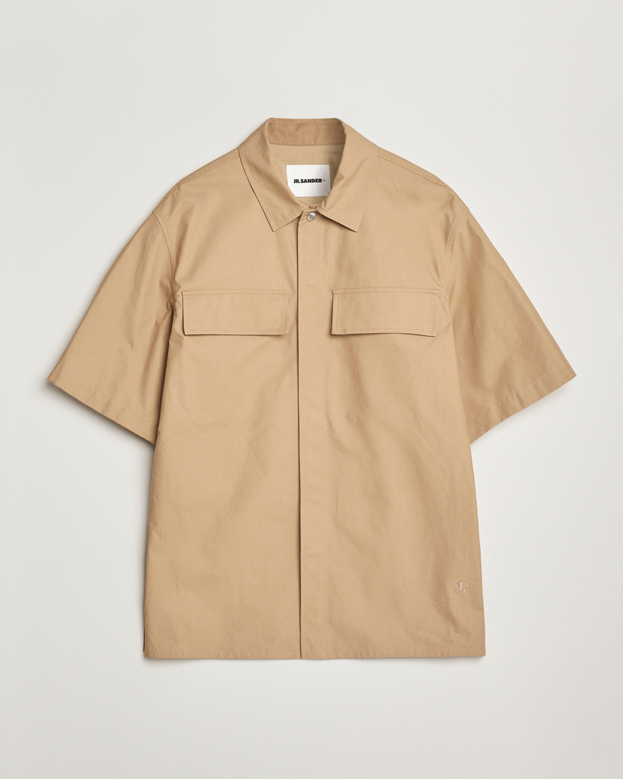 Uomini | Camicie | Jil Sander | Short Sleeve Pocket Shirt Khaki