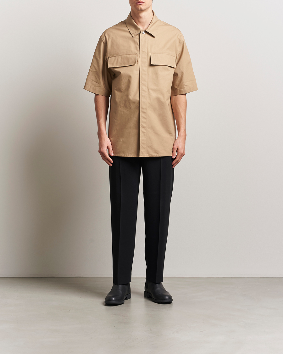Uomini | Camicie | Jil Sander | Short Sleeve Pocket Shirt Khaki