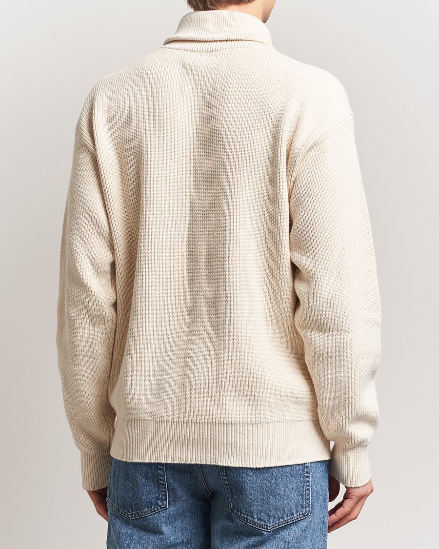 Uomini | Maglieria | Jil Sander | Rib Full Zip Cardigan Porcelain