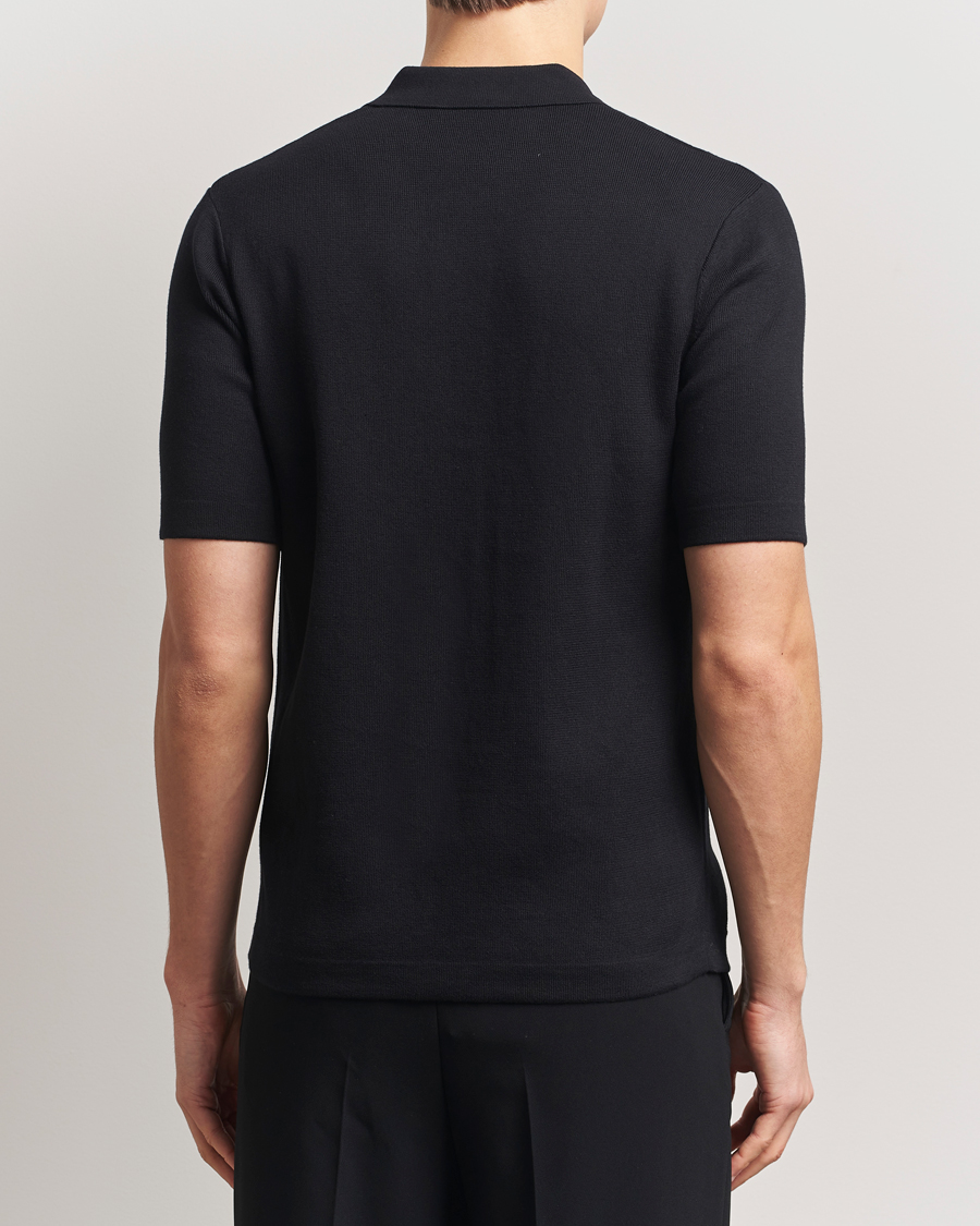 Uomini | Camicie | Fred Perry | Knitted Short Sleeve Shirt Black
