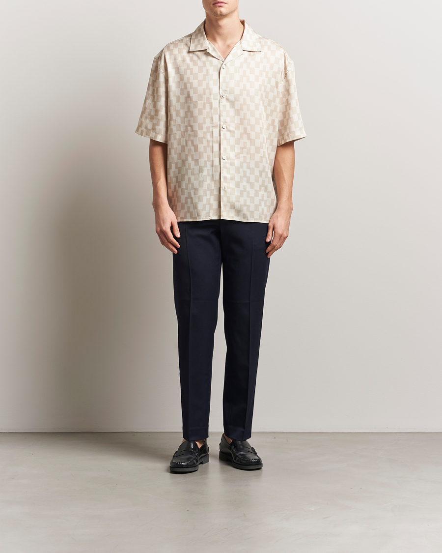 Uomini | Camicie | J.Lindeberg | Ellis Stack Bridge Print Shirt Moonbeam