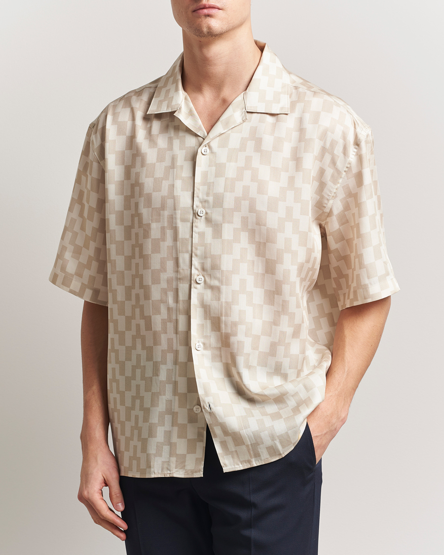 Uomini | Camicie | J.Lindeberg | Ellis Stack Bridge Print Shirt Moonbeam