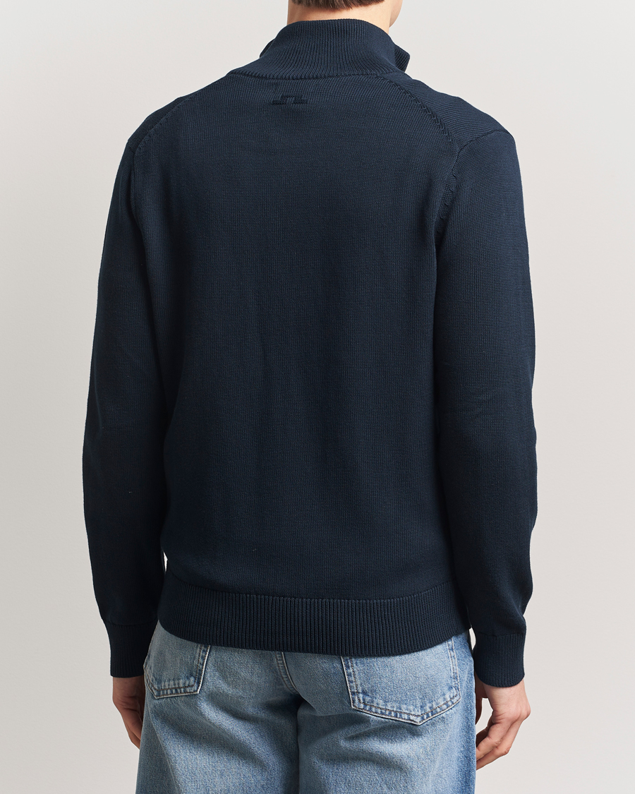 Uomini | Maglieria | J.Lindeberg | Alexis Full Zip Cotton Cardigan Navy