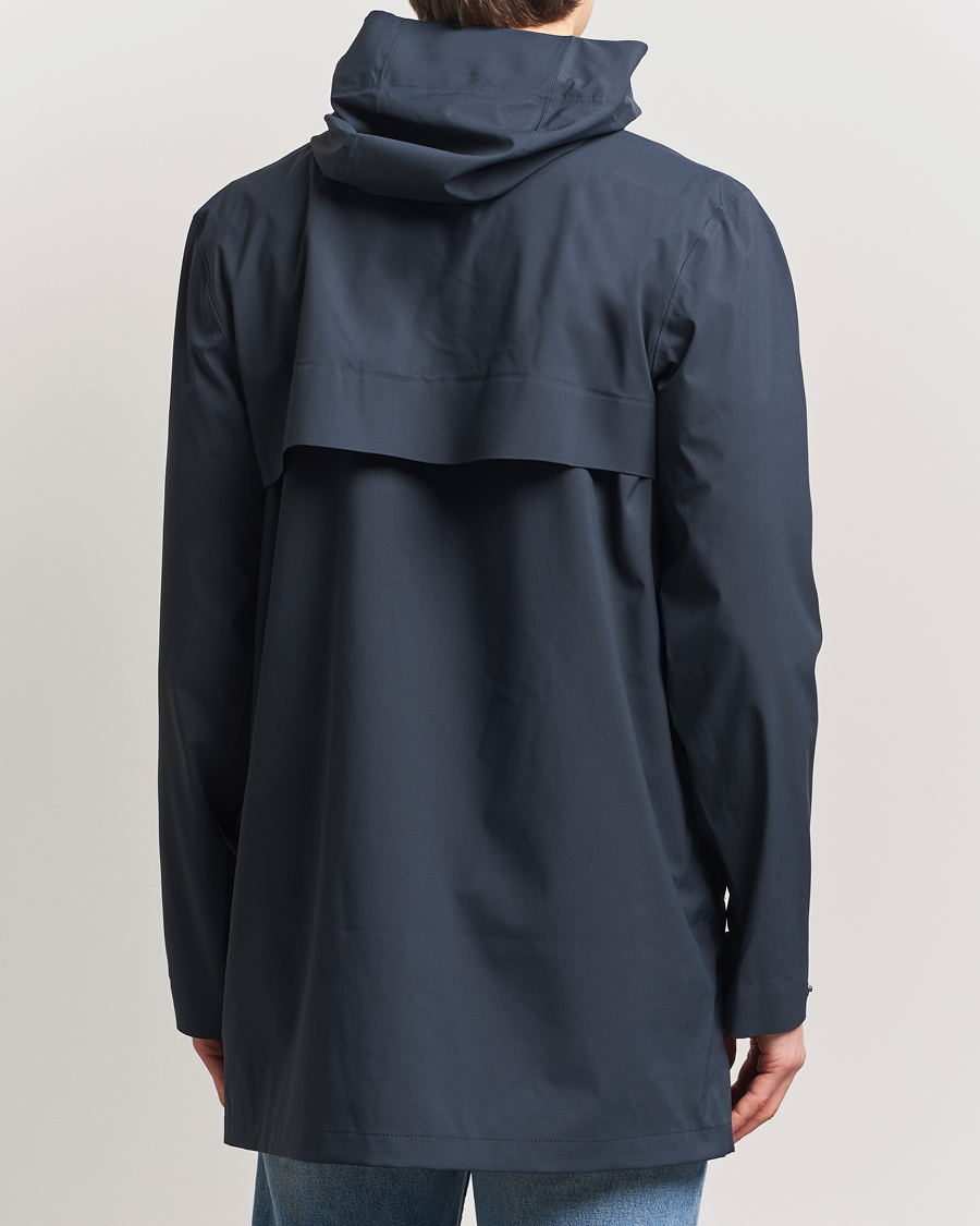 Uomini | Giacche | RAINS | Suva Hooded Waterproof Long Jacket Navy