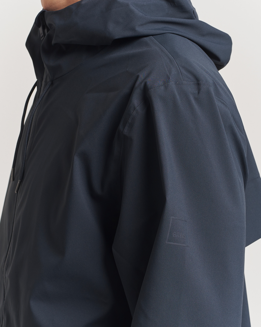 Uomini | Giacche | RAINS | Suva Hooded Waterproof Long Jacket Navy
