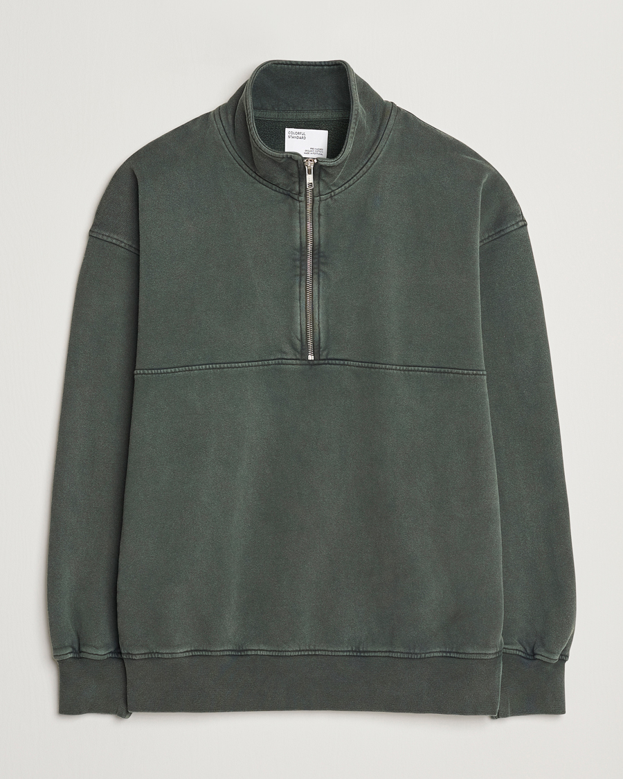 Uomini | Maglieria | Colorful Standard | Classic Organic Half-Zip Midnight Forest