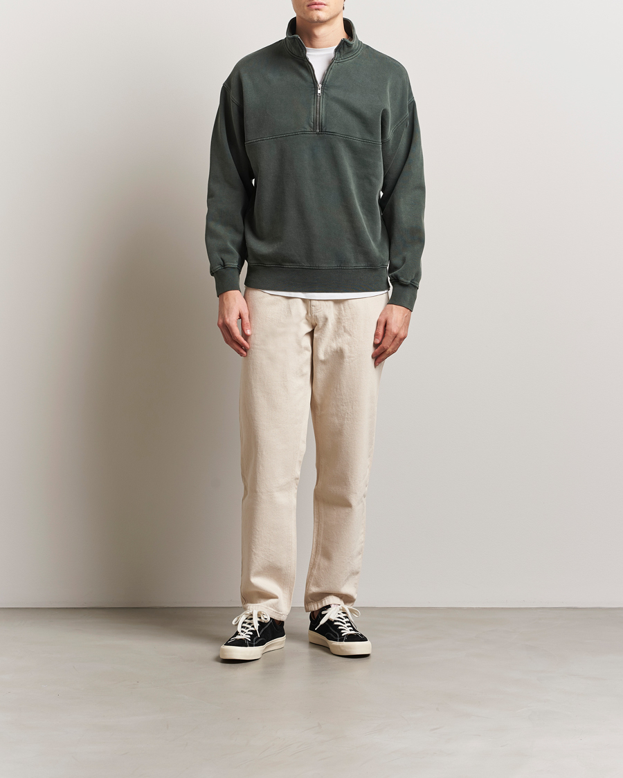 Uomini | Maglieria | Colorful Standard | Classic Organic Half-Zip Midnight Forest