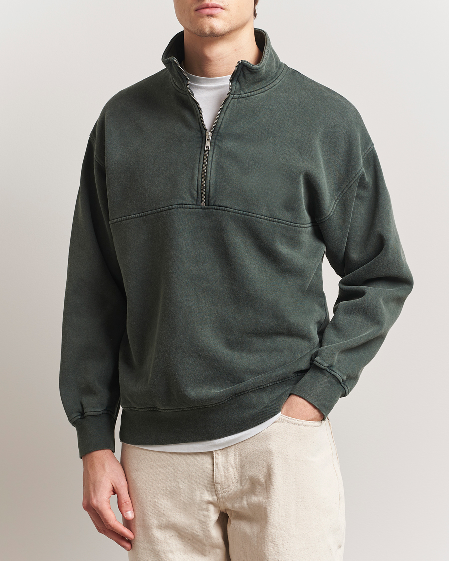 Uomini | Maglieria | Colorful Standard | Classic Organic Half-Zip Midnight Forest