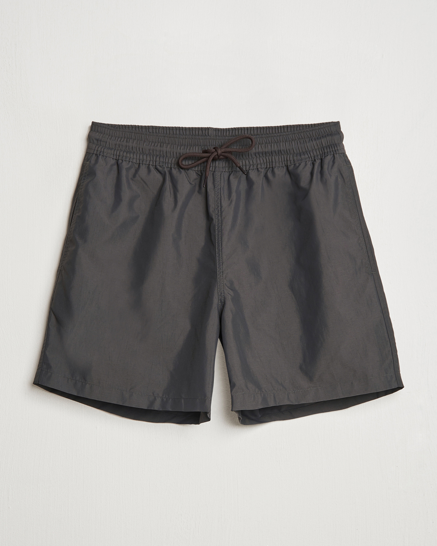 Uomini | Costumi da bagno | Colorful Standard | Classic Organic Swim Shorts Lava Grey