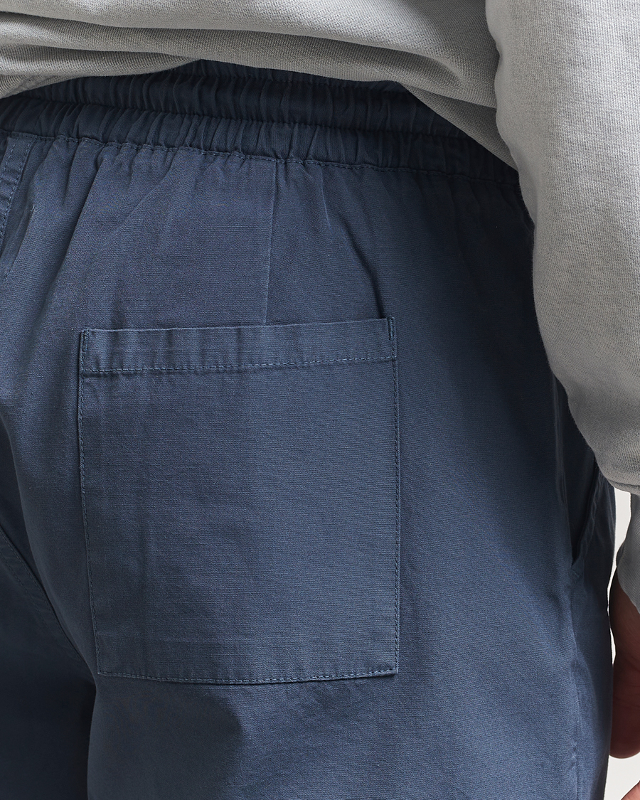 Uomini | Pantaloncini | Colorful Standard | Classic Organic Twill Drawstring Shorts Petrol Blue