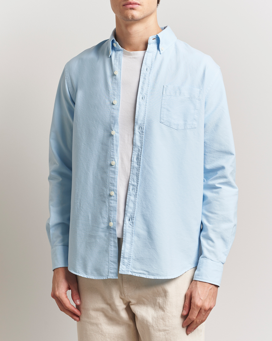 Uomini | Camicie | Colorful Standard | Classic Organic Oxford Button Down Shirt Polar Blue