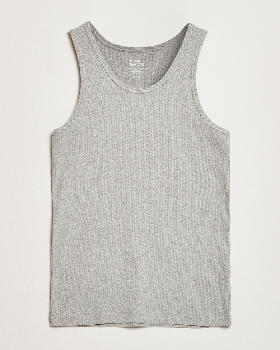 Uomini | T-shirt | Colorful Standard | Organic Rib Tank Top Heather Grey