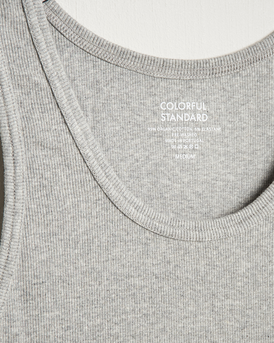 Uomini | T-shirt | Colorful Standard | Organic Rib Tank Top Heather Grey