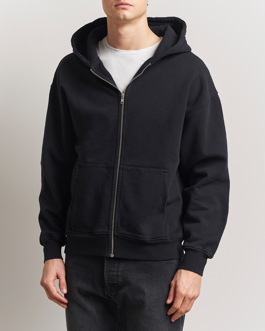 Uomini | Maglieria | Colorful Standard | Classic Organic Full Zip Hoodie Deep Black