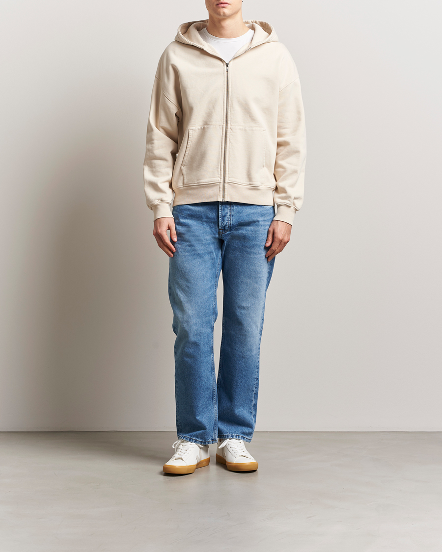 Uomini | Maglieria | Colorful Standard | Organic Full Zip Hoodie Ivory White