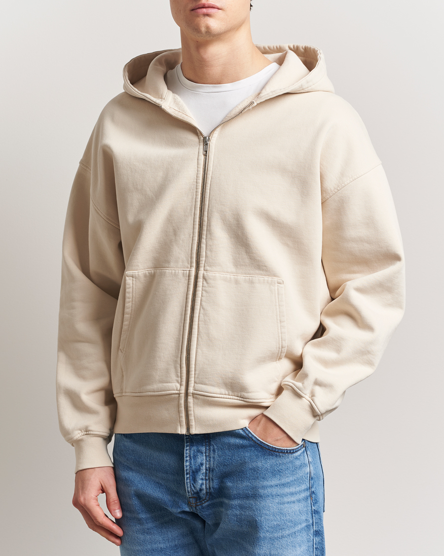 Uomini | Maglieria | Colorful Standard | Organic Full Zip Hoodie Ivory White