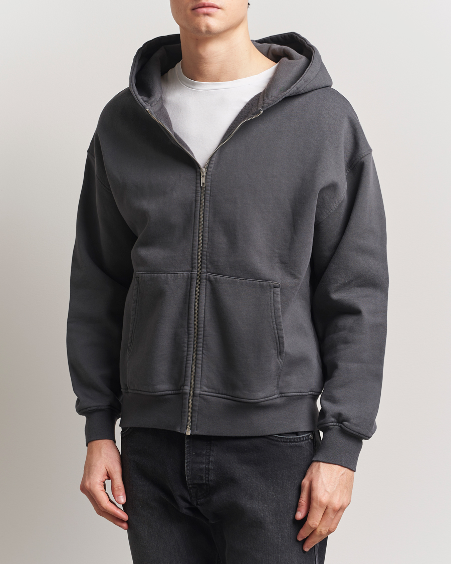 Uomini | Maglieria | Colorful Standard | Classic Organic Full Zip Hoodie Lava Grey