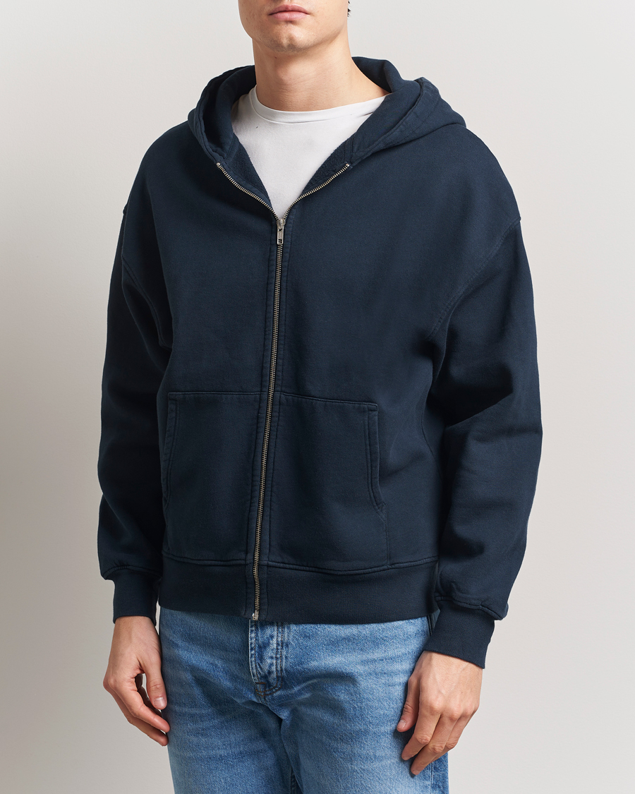 Uomini | Maglieria | Colorful Standard | Classic Organic Full Zip Hoodie Navy Blue