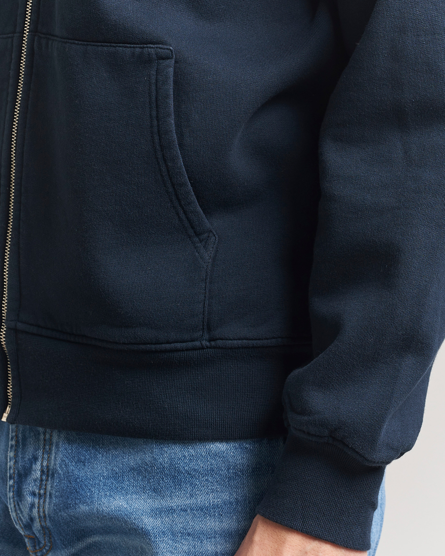 Uomini | Maglieria | Colorful Standard | Classic Organic Full Zip Hoodie Navy Blue