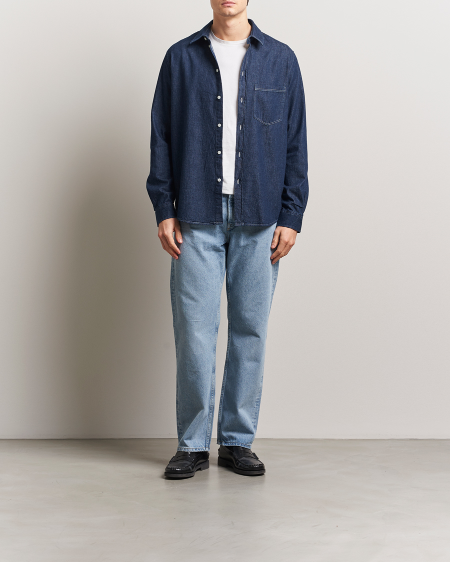 Uomini | Camicie | Samsøe Samsøe | Ryan Chambray Shirt Salute Blue