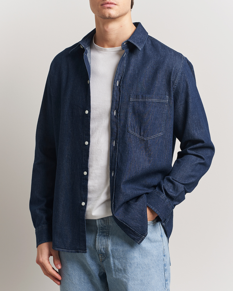 Uomini | Camicie | Samsøe Samsøe | Ryan Chambray Shirt Salute Blue
