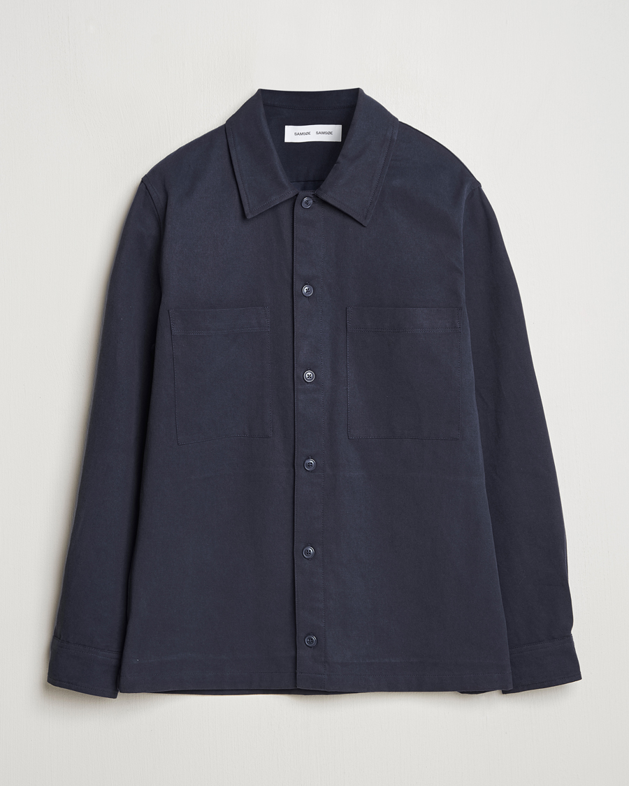 Uomini | Camicie | Samsøe Samsøe | Sataka Overshirt Salute Blue
