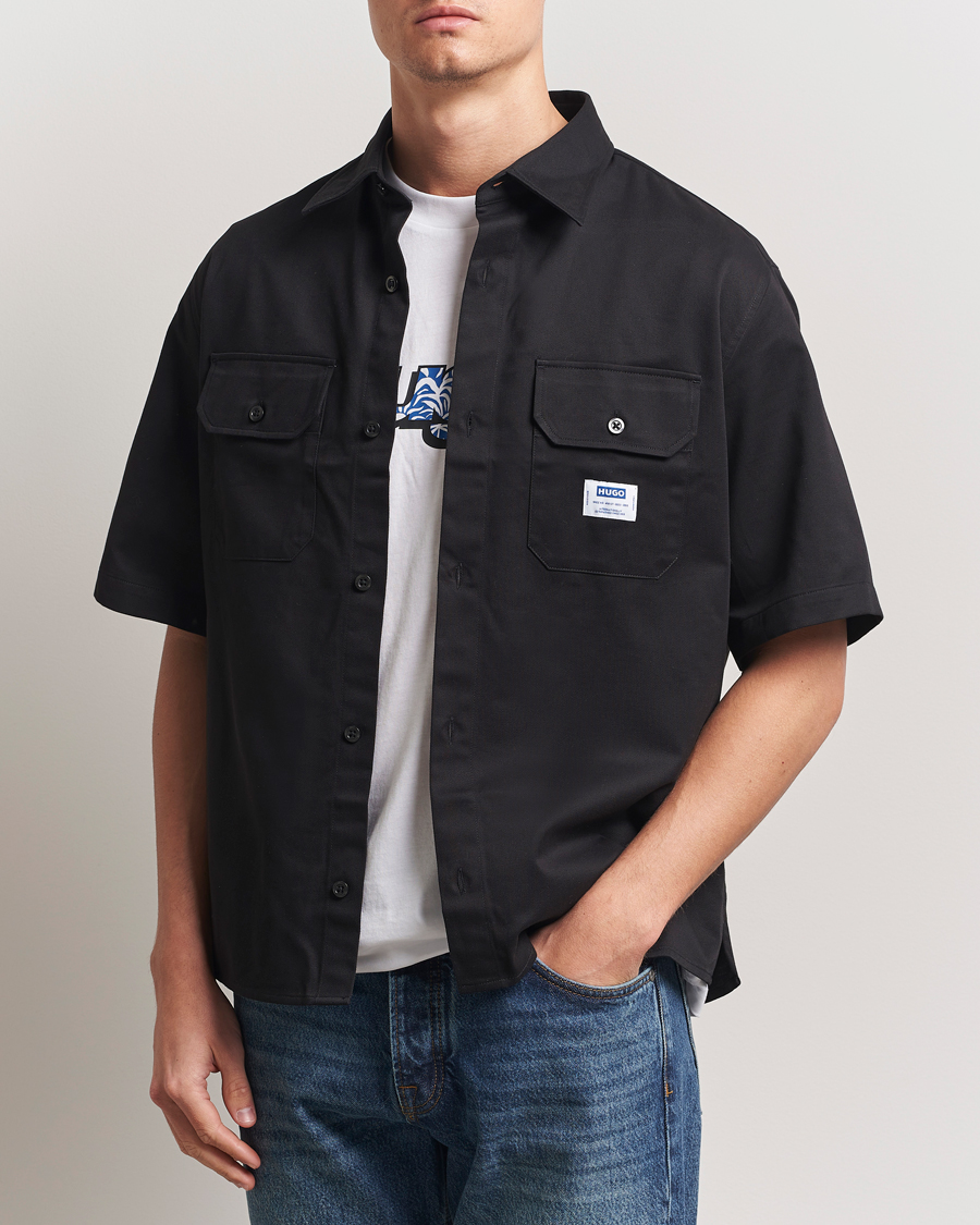 Uomini | Camicie | HUGO | Ekyno Short Sleeve Shirt Black