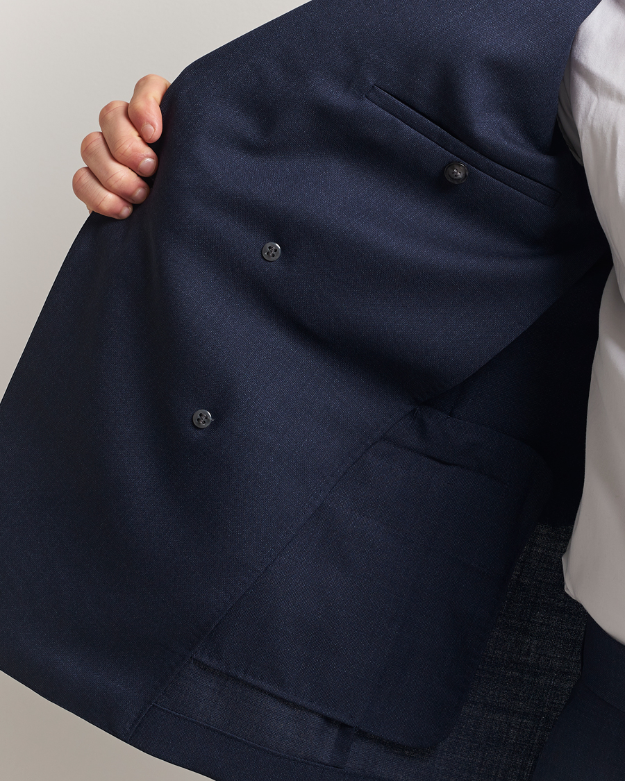 Uomini | Abiti | BOSS BLACK | Huge Wool Double Breasted Suit Navy