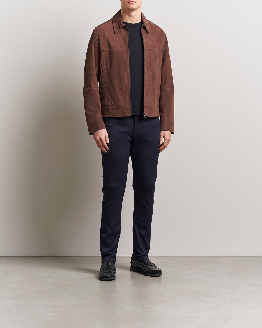 Uomini | Giacche | BOSS BLACK | Malbano Suede Jacket Dark Brown