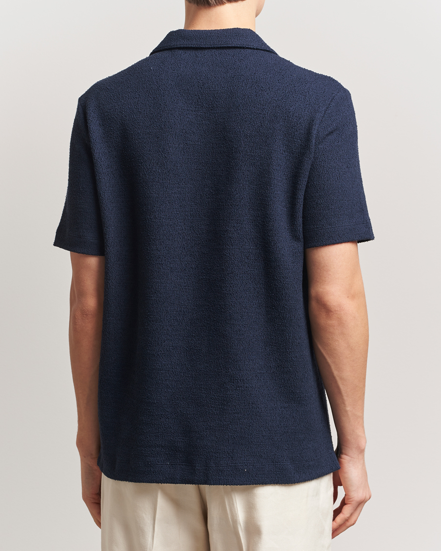 Uomini | Polo | BOSS BLACK | Pye Terry Knitted Polo Dark Blue