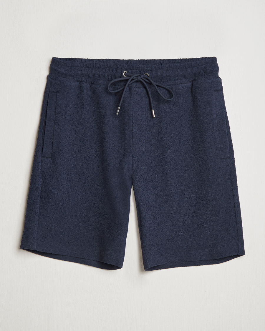 Uomini | Pantaloncini | BOSS BLACK | Leoni Terry Sweatshorts Dark Blue