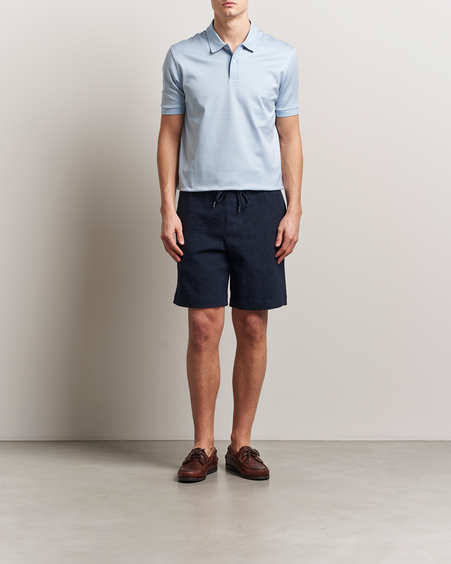 Uomini | Pantaloncini | BOSS BLACK | Leoni Terry Sweatshorts Dark Blue