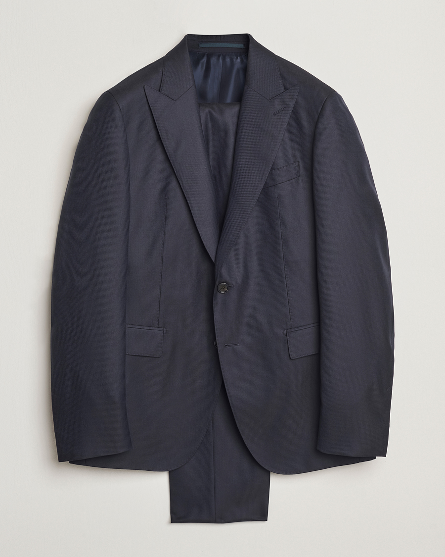 Uomini | Abiti | BOSS CAMEL | Harvers Cotton/Silk Suit Dark Blue